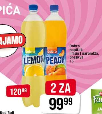 Dobro napitak limun i narandža, breskva