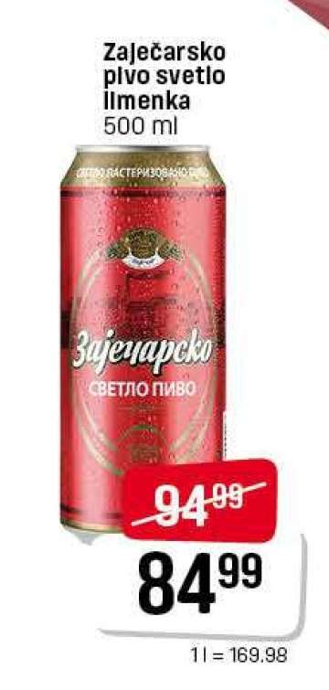 Zaječarsko pivo svetlo limenka
