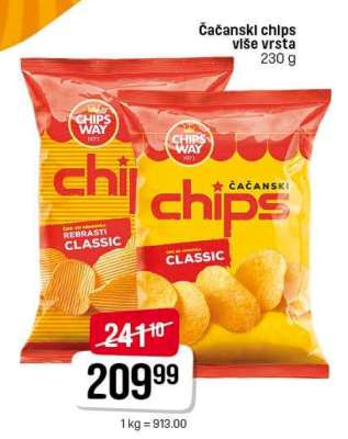 Čačanski chips više vrsta