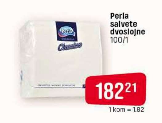 Perla salvete dvoslojne 100/1