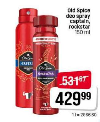 Old Spice deo spray captain, rockstar