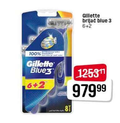 Gillette brijač blue 3 6+2
