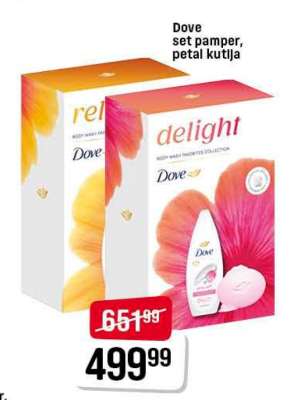 Dove set pamper, petal kutija