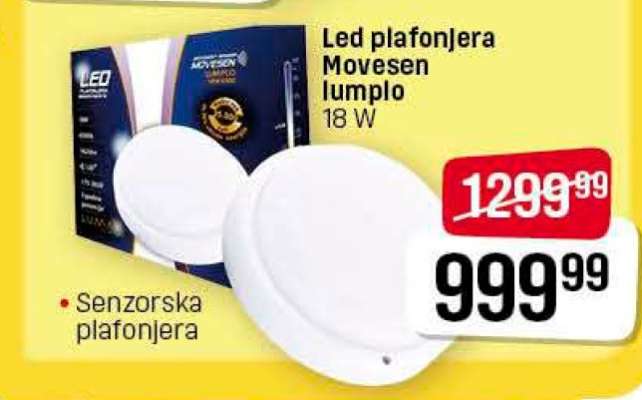 Led plafonjera Movesen lumplo 18 W