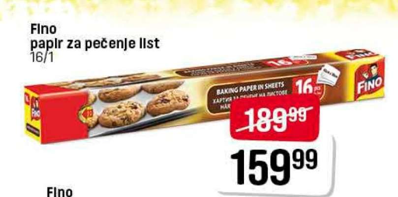 Fino papir za pečenje list 16/1