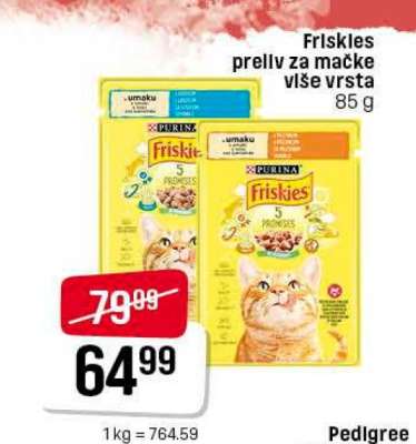 Friskies preljev za mačke više vrsta 85 g
