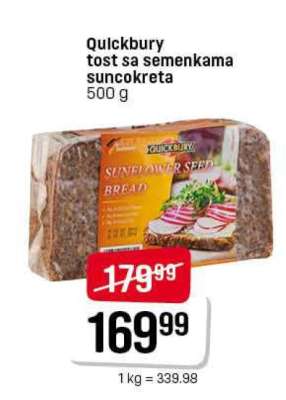 Quickbury tost sa semenkama suncokreta