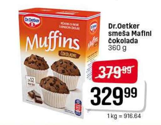 Dr.Oetker smeša Mafini čokolada