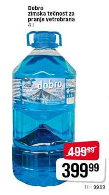 Dobro Zimska tečnost za pranje vetrobrana