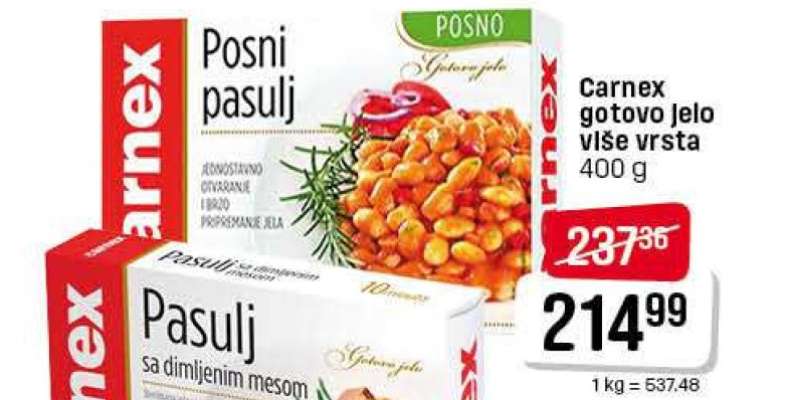 Carnex gotovo jelo više vrsta