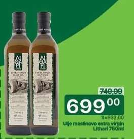 Ulje maslinovo extra virgin Lithari 750ml