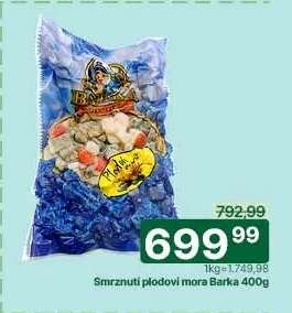 Smrznuti plodovi mora Barka 400g