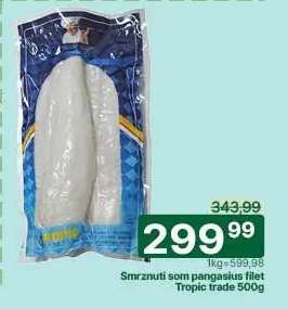Smrznuti som pangasius filet Tropic Trade 500g