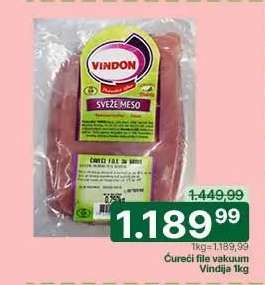 Čurecí file vakuum Vindija 1kg