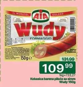 Kobasica barena pileća sa sirom Wudy