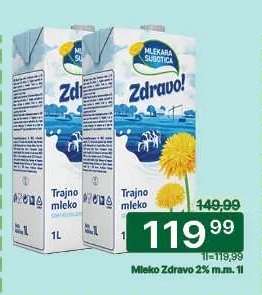 Mleko Zdravo 2% m.m. 1l