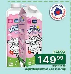 Jogurt Moja kravica 2,8% m.m. 1kg