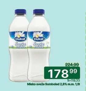 Mleko sveže Somboled 2,8% m.m. 1,5l