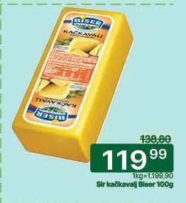 Sir kačkavalj Biser 100g