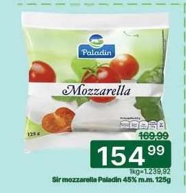 Sir mozzarella Paladin 45% m.m. 125g