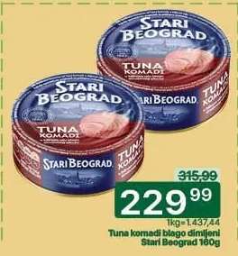 Tuna komadi blago dimljeni Stari Beograd 160g
