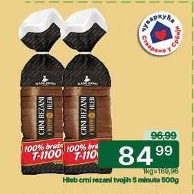 Hleb crni rezani tvojih 5 minuta