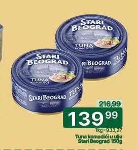 Tuna komadići u ulju Stari Beograd 150g