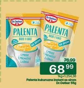 Palenta kukuruzna instant sa sirom