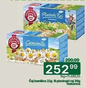 Čaj kamilica 22g ili planinski raj 38g