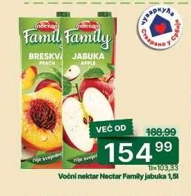 Voćni nektar Nectar Family jabuka 1,5l