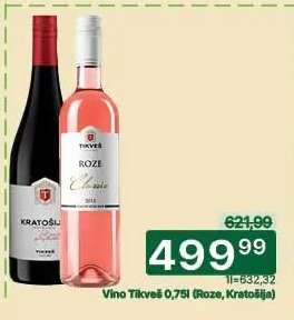 Vino Tikveš 0,75l (Roze, Kratošija)