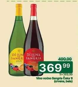 Vino voćno Sangría Čoka 1l (crvena, bela)