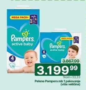 Pelene Pampers mb 1 pakovanje