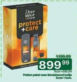 Poklon paket men sandalwood kutija Dove 1 kom.