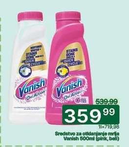 Sredstvo za otklanjanje mrlja Vanish 500ml (pink, beli)