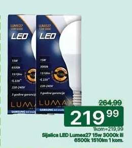 Sijalica LED Lumea27 15w 3000k ili 6500k 1510lm 1 kom.