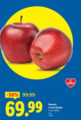 Domaća crvena jabuka