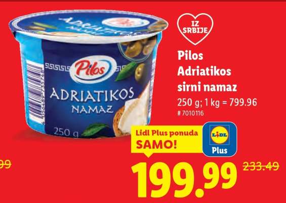 Pilos Adriatikos sirni namaz