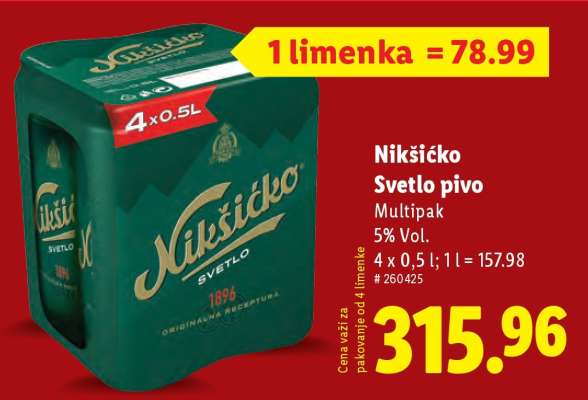 Nikšićko Svetlo pivo