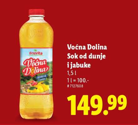Voćna dolina Sok od dunje i jabuke