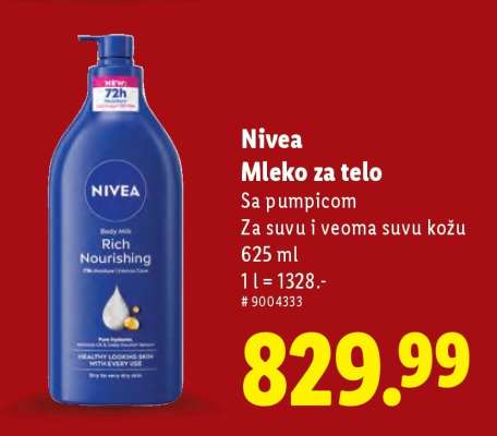 NIVEA Mleko za telo