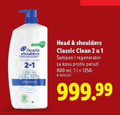 head & shoulders Classic Clean 2 u 1