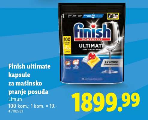 Finish Ultimate kapsule za mašinsko pranje posuđa
