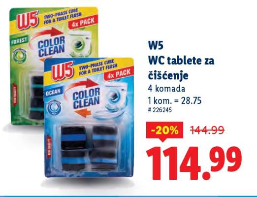 W5 WC Tablete za čišćenje