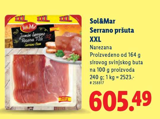 Sol&Mar Serrano pršuta XXL