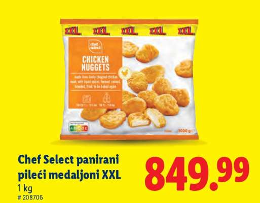 Chef Select Panirani pileći medaljoni XXL