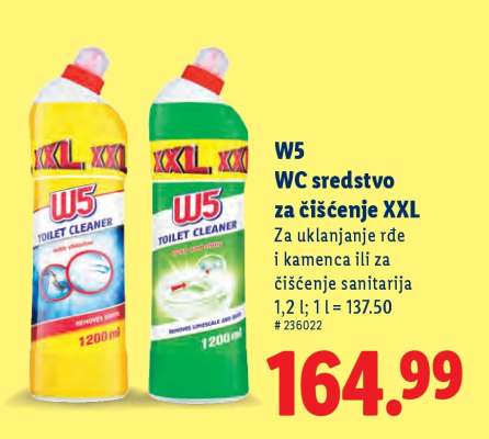 W5 WC sredstvo za čišćenje XXL