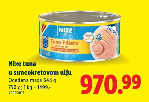 Nixe tuna u suncokretovom ulju