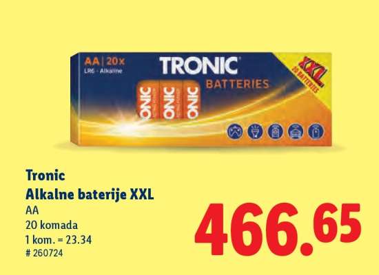 Tronic Alkalne baterije XXL