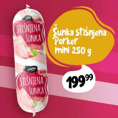 Šunka stisnjena Porker mini 250 g
